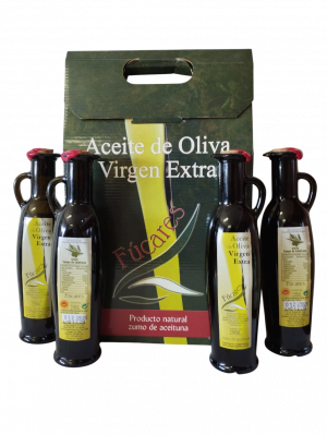 Estuche Lote 4 botellas de 250 ml. AOVE Fúcares