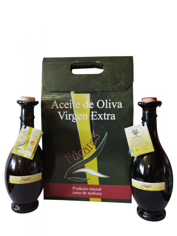 Estuche Lote 2 botellas de 500 ml. AOVE Fúcares