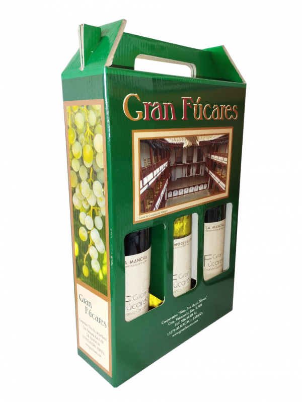 Estuche Lote 3 Botellas Gran Fúcares (2 Tinto Crianza Cencibel + 1 Blanco Jóven Airen) - Imagen 3