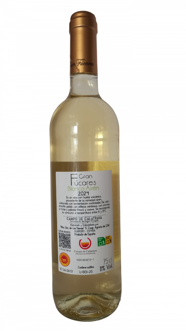 Vino Blanco Gran Fúcares DOP 750 ml. (Caja de 6 unidades) - Imagen 2