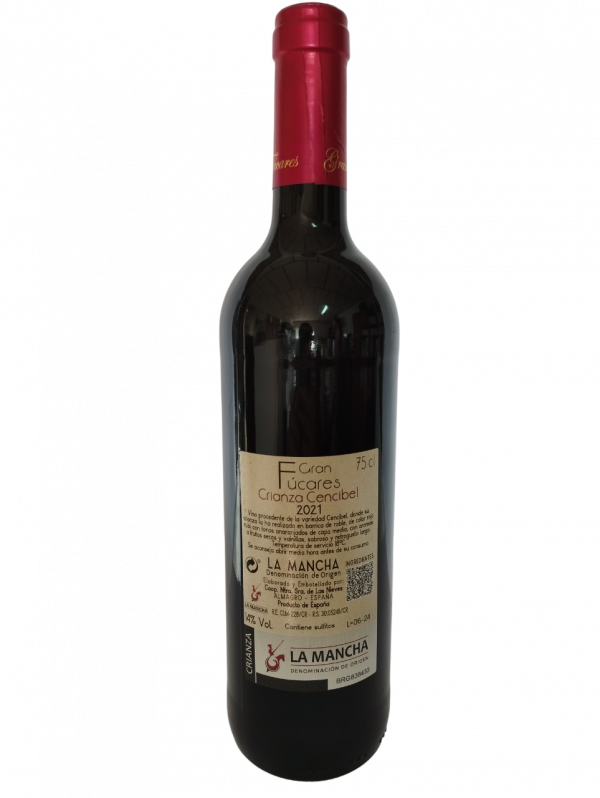 Vino Tinto Tinto Crianza Cencibel Gran Fúcares 750 ml. (Caja de 6 unidades) - Imagen 2